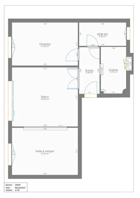 Appartement F3 à vendre PARIS